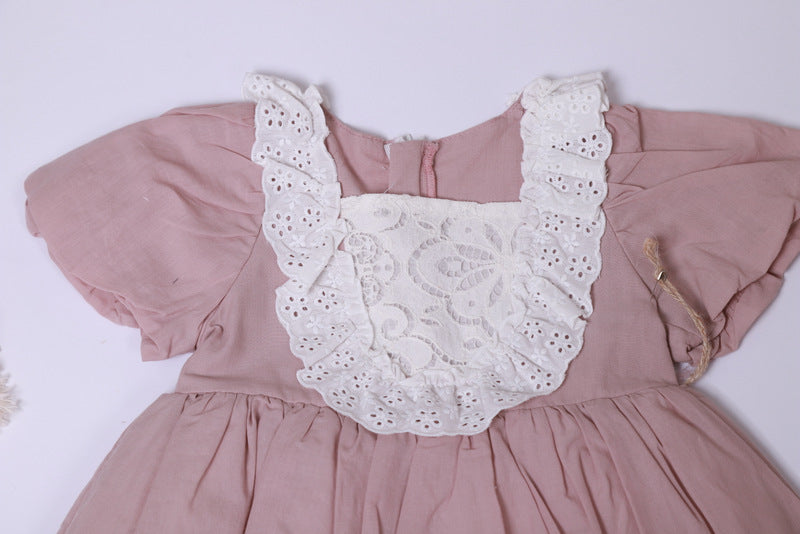 Pudra Dantelli Vintage Elbise