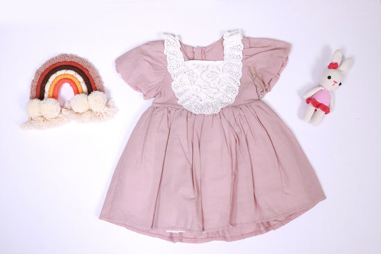 Pudra Dantelli Vintage Elbise