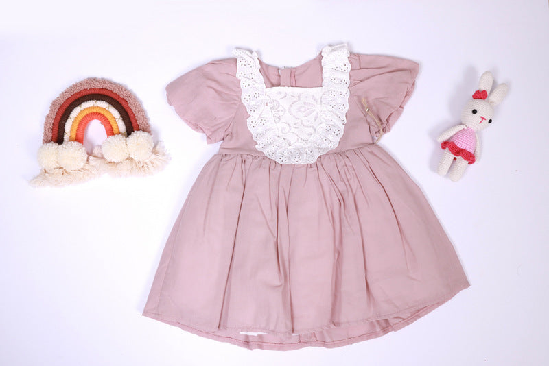 Pudra Dantelli Vintage Elbise